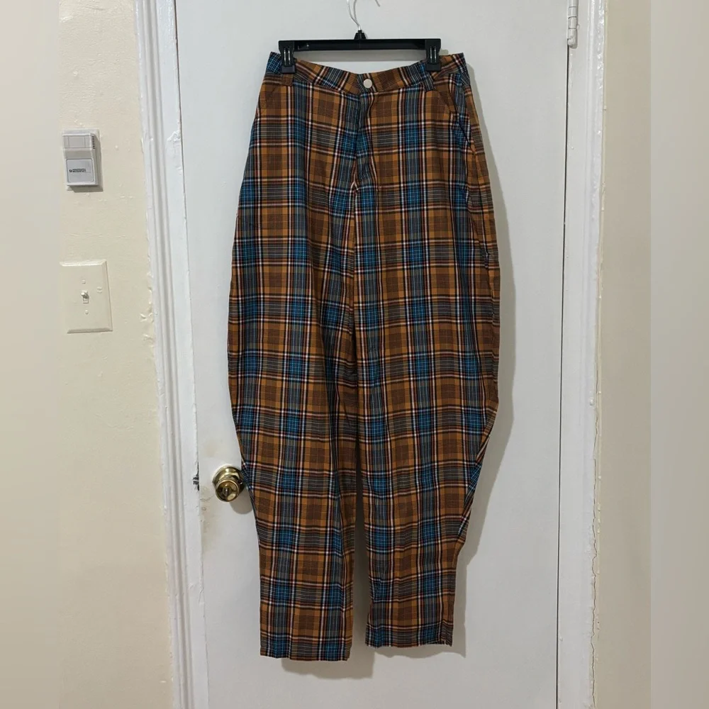 Collina Strada Plaid Orange GRR Trousers - Picture 3 of 6